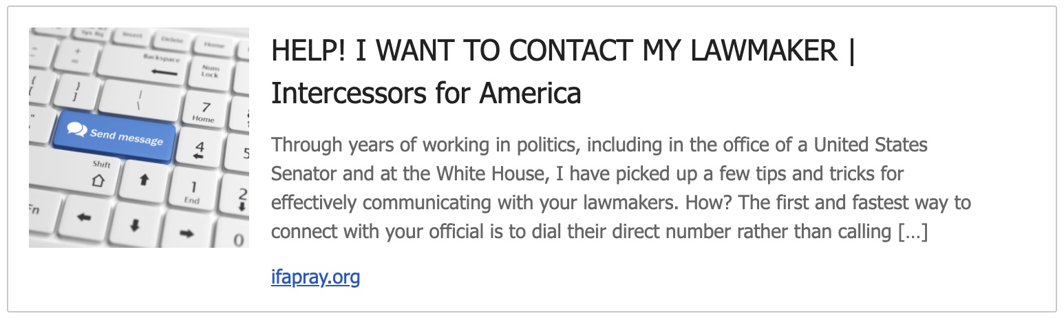 Contact Lawmaker